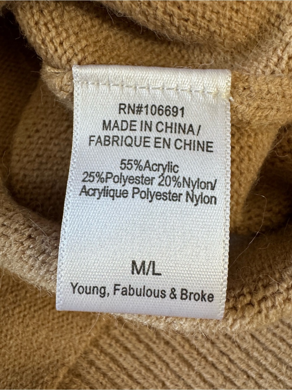 Young Fabulous And Broke Rainbow Sweater M/L soft, cozy, contemporary - Picture 9 of 10
